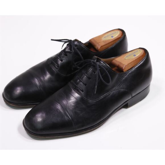 Magnanni Men\'s Black Captoe Oxford Leather Dress Shoes US 9 main image 9